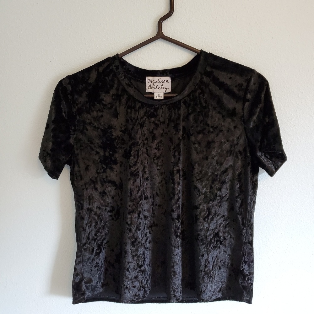 Madison & Berkeley Crushed Velvet Tee